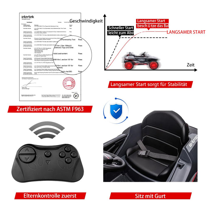 Control manual y parental del coche infantil